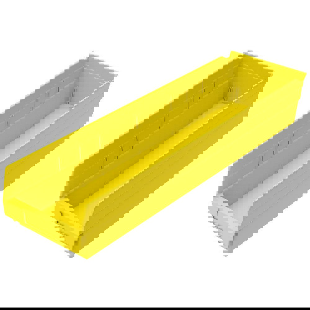 Plastic Hopper Shelf Bin: Yellow